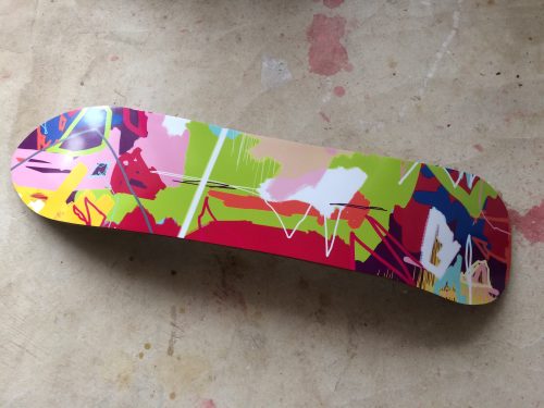 abstract art snowboard