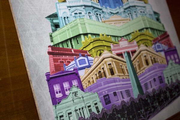 Colour Me Perth - Wood Print Unframed - Image 3