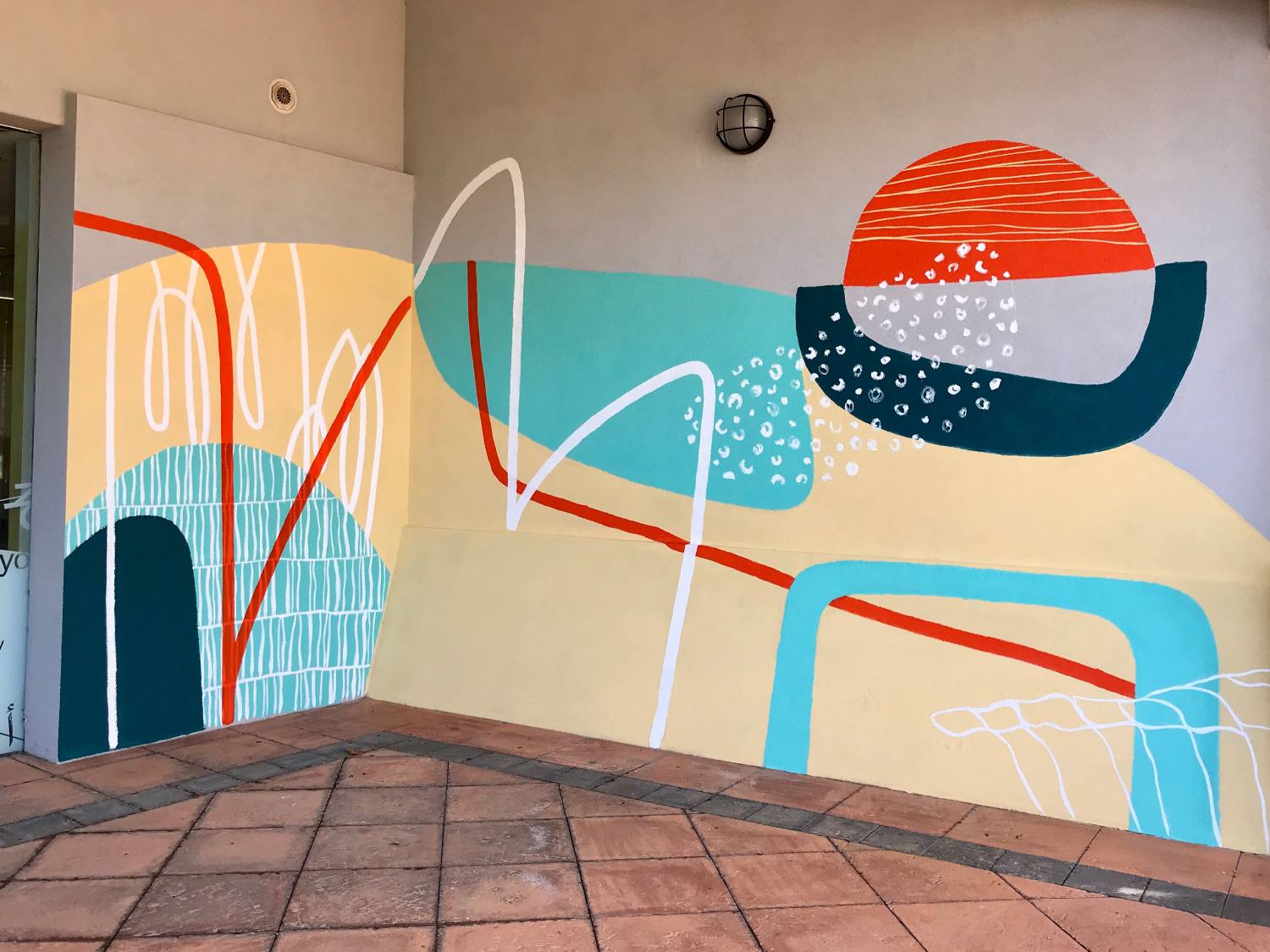 Rear-entrance-completed Mirrabooka Community Hub Mural Project