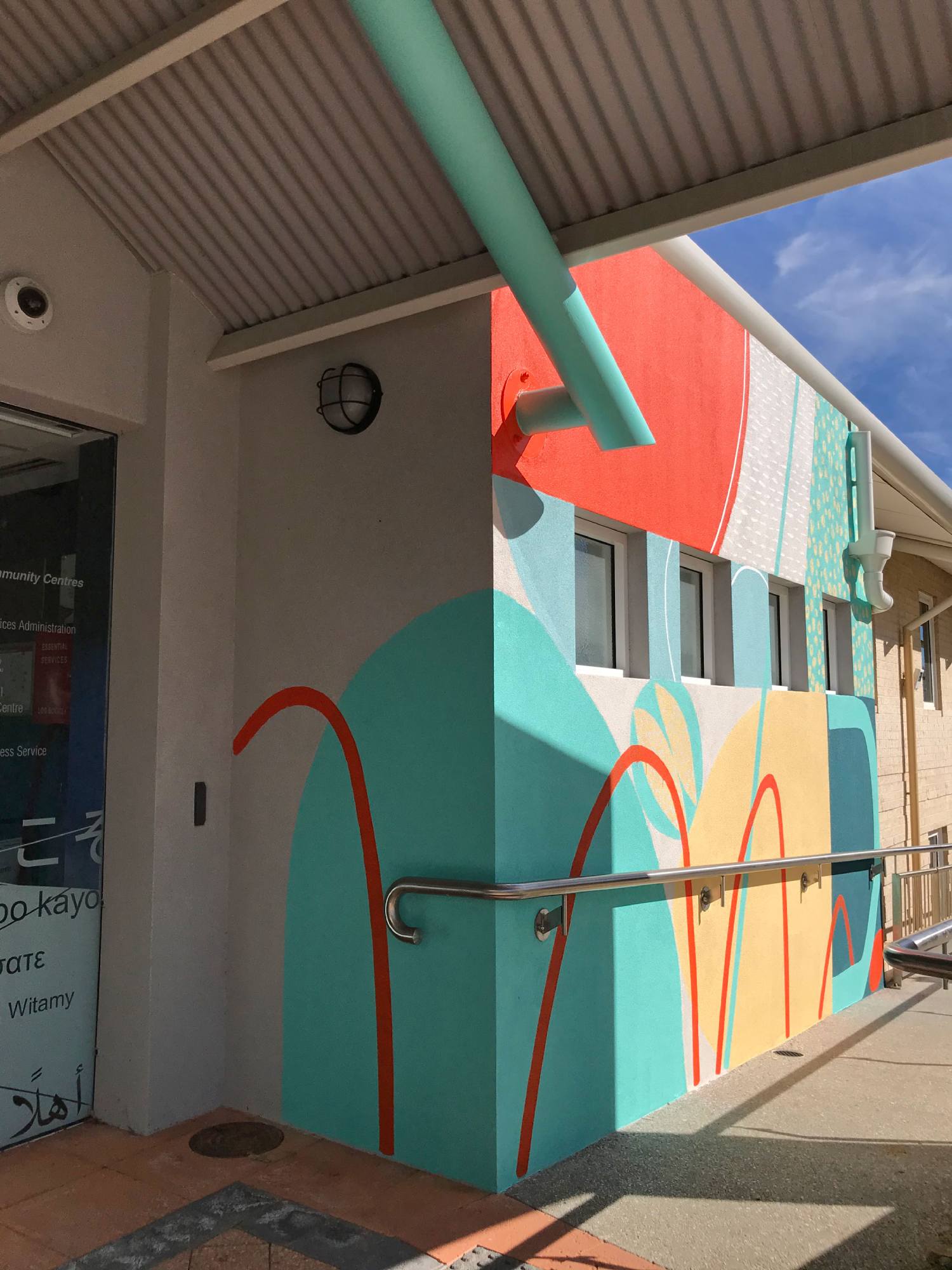walkway Mirrabooka Community Hub Mural Project